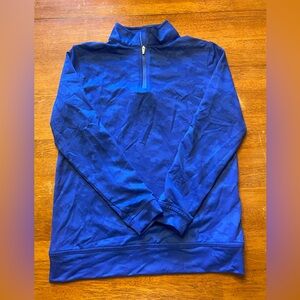 Peter Millar Perth Performance Youth Blue Camo Quarter Zip